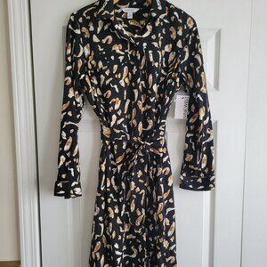NWT Nine West Midi Shirt Dress, Size M